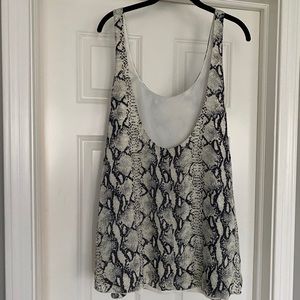 Snakeskin Low Back Shift/Swing Dress